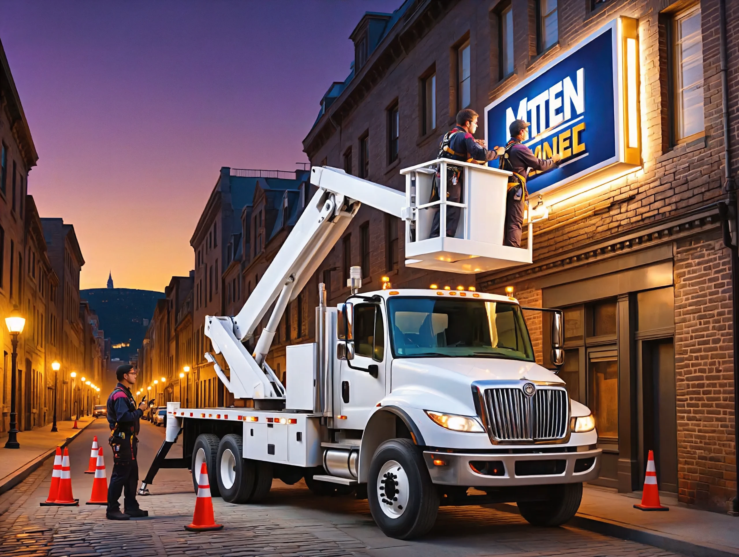 Installation d'enseignes lumineuses commerciales à Montréal