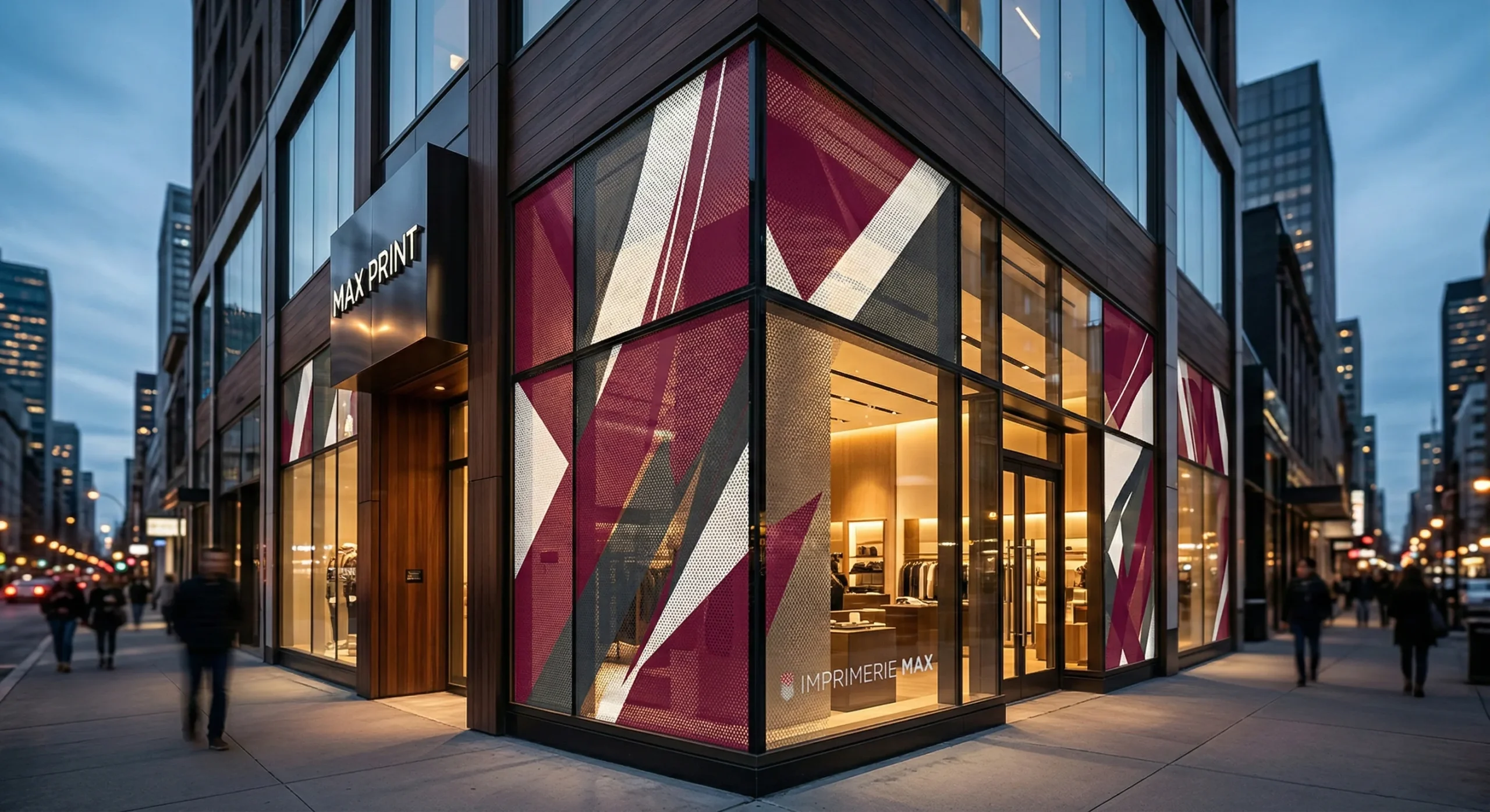 Commercial window graphics and vinyl wraps for Montreal storefronts